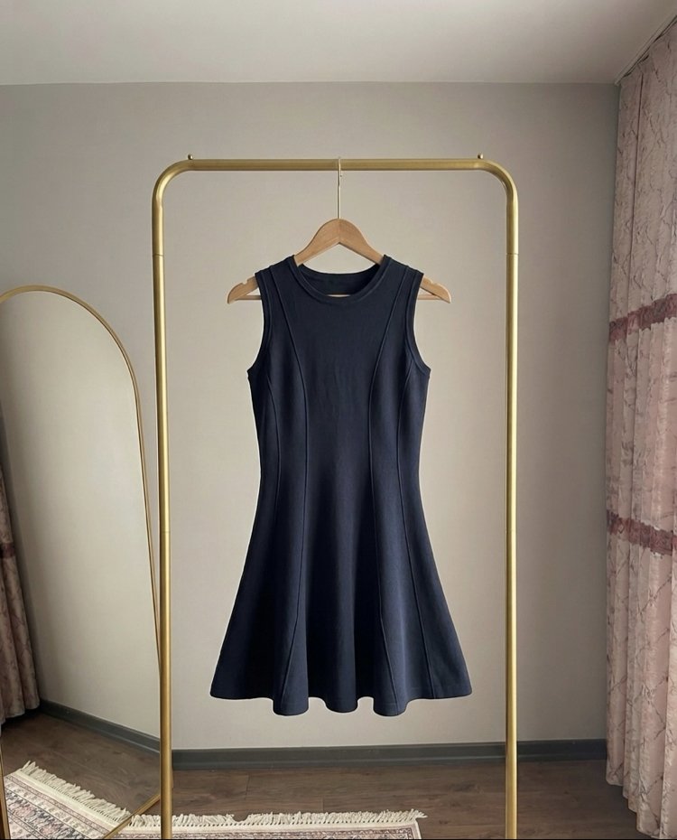 Lacivert Oys Kumaş Spor Elbise