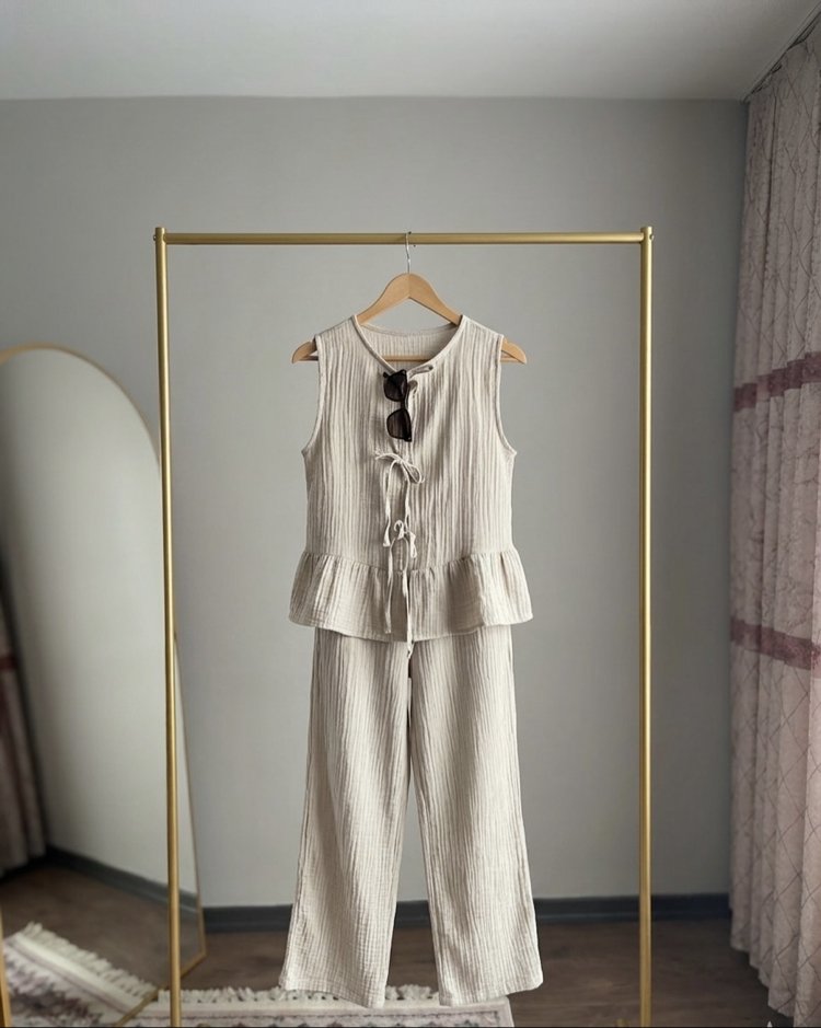 Bej Rengi Müslin Takım